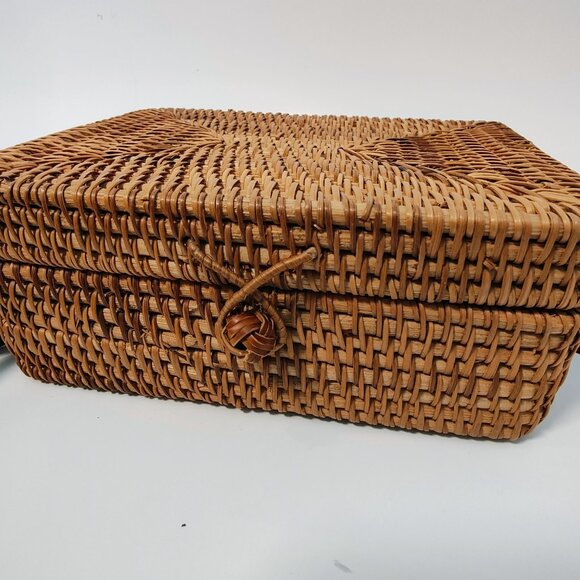 Zara Women's Rattan Wicker Square Crossbody Purse‎ NWOT - Picture 11 of 13